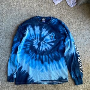 Mens Santa Cruz Long Sleeve Tie Dye T Shirt Size M